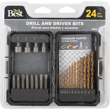 All-Source 24-Piece Titanium Drill and Drive Set 871321DB